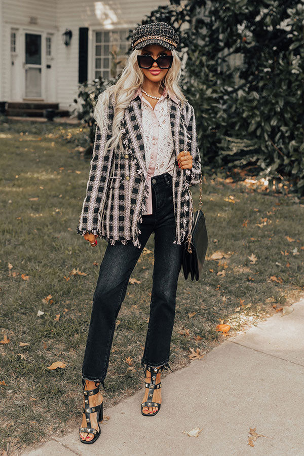 Weekend Trip Travels Tweed Blazer Image - 1