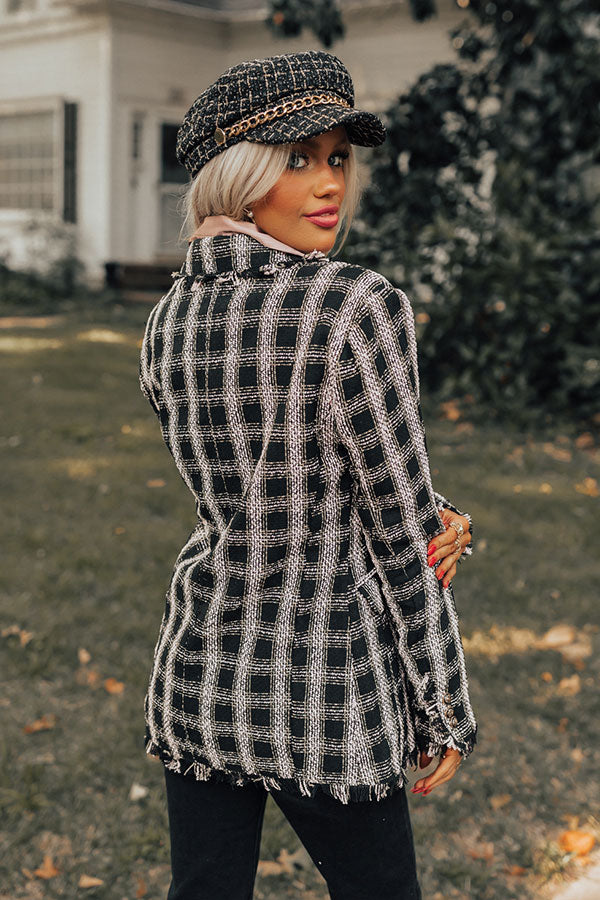 Weekend Trip Travels Tweed Blazer Image - 3