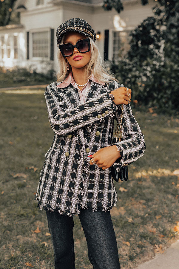 Weekend Trip Travels Tweed Blazer Image - 4