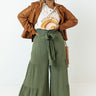 The Letha High Waist Pants In Olive Curves Image - 1