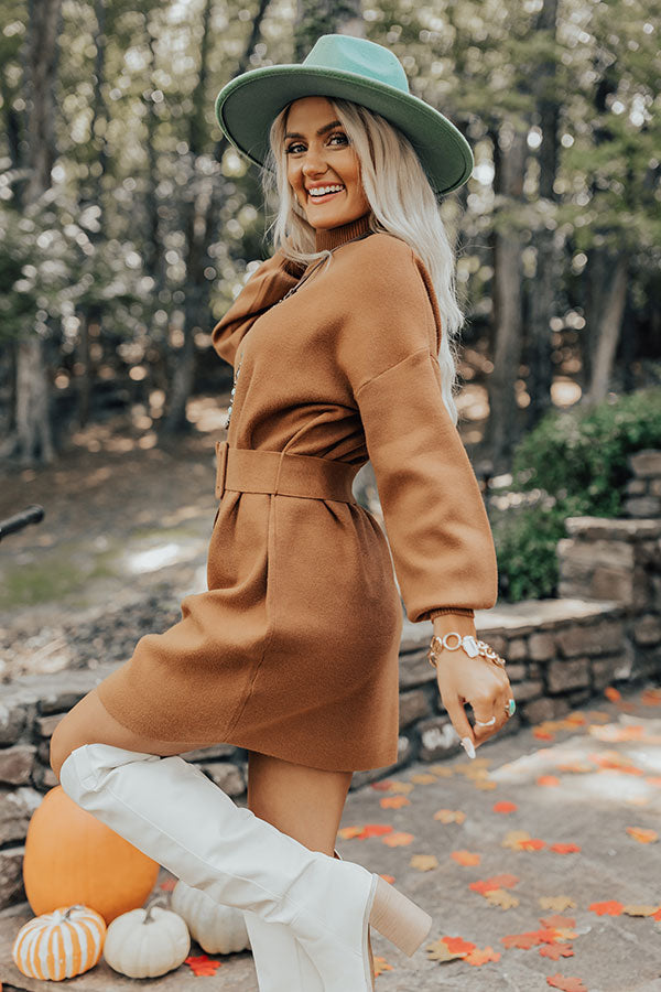 Slow Mornings Sweater Dress in Cinnamon Image - 5