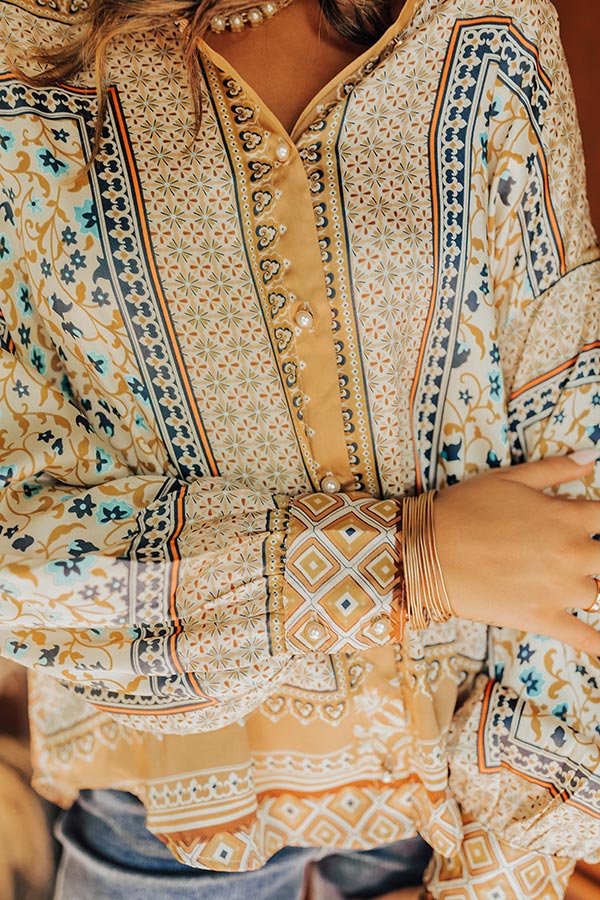 Dig Deep Down Button Up In Iced Latte Image - 4