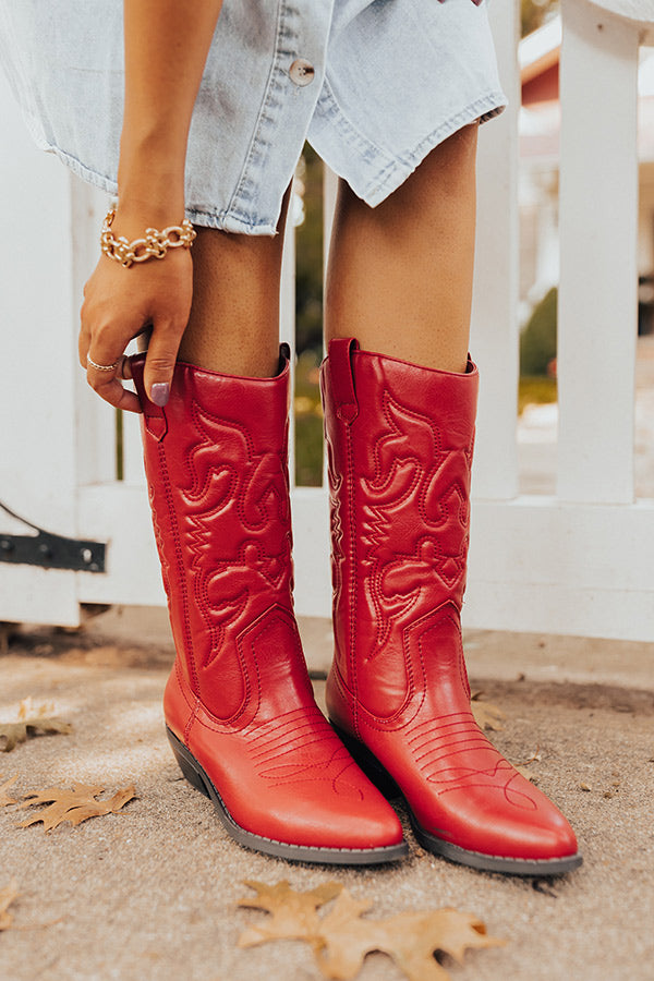 The Garth Faux Leather Cowboy Boot Image - 4