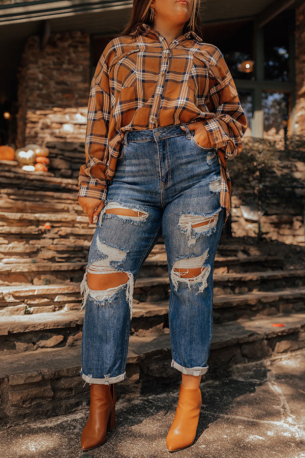 Risen The Casa High Waist Distressed Jean Curves Image - 1