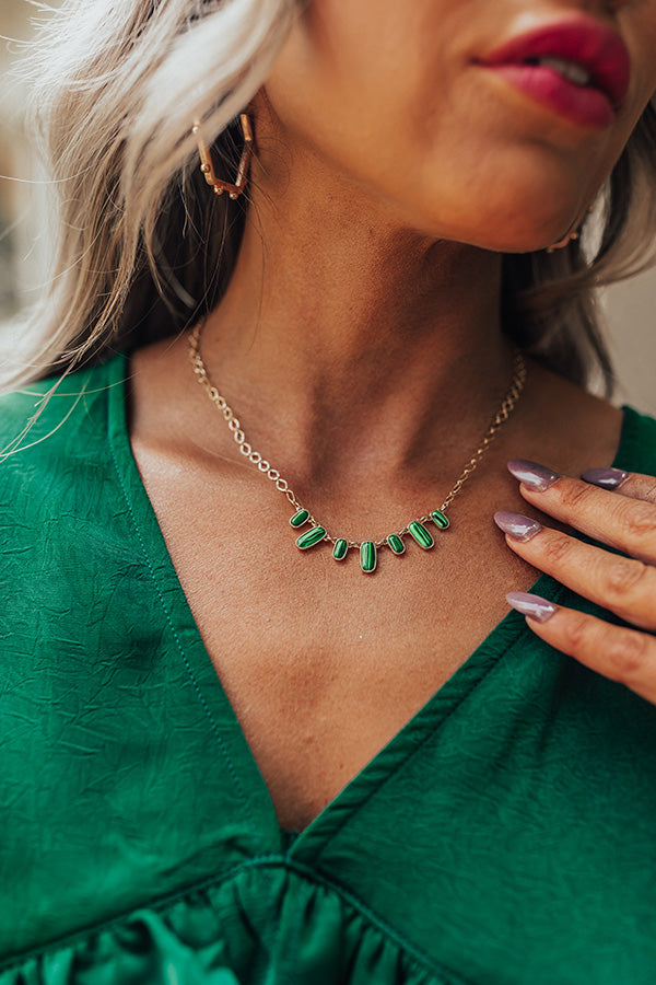 Garden Gate Necklace In Emerald