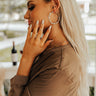 Casual Drop Semi Precious Hoop Earrings Image - 1
