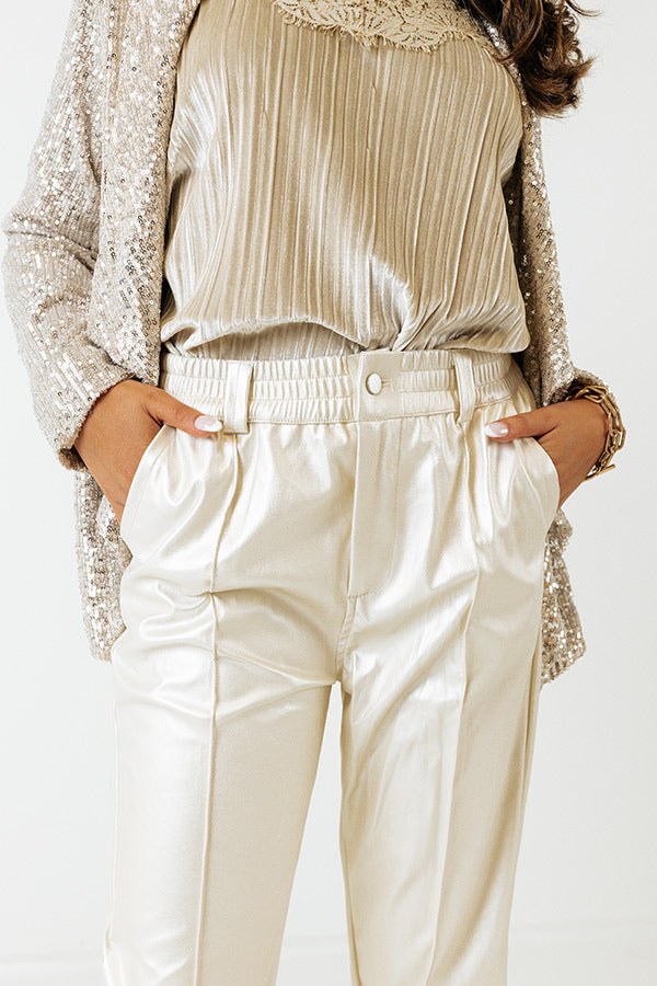 Chardonnay Please Faux Leather Pants Image - 2