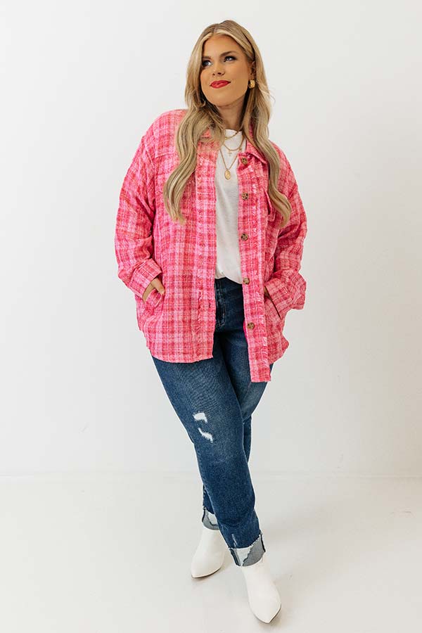 Keeping It On Brand Tweed Lightweight Jacket Curves Image - 2