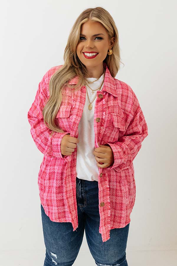 Keeping It On Brand Tweed Lightweight Jacket Curves Image - 3