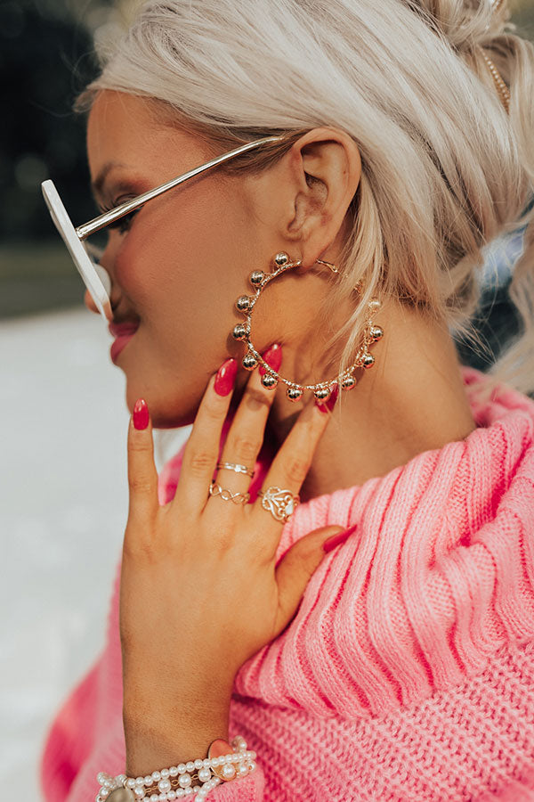 Chat With Me Hoop Earrings Image - 3