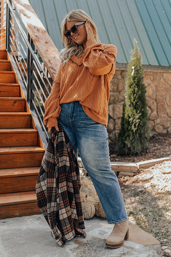 Peanut Brittle Knit Sweater Top Curves Image - 2