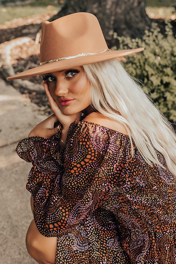 Maple Latte Felt Fedora in Camel Image - 1