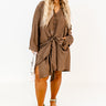 Press Room Front Tie Dress In Chocolate Curves Image - 1