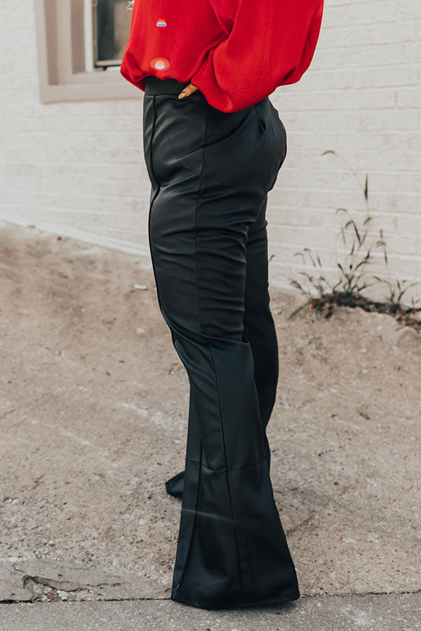 The Ozzy High Waist Faux Leather Pants Curves Image - 3