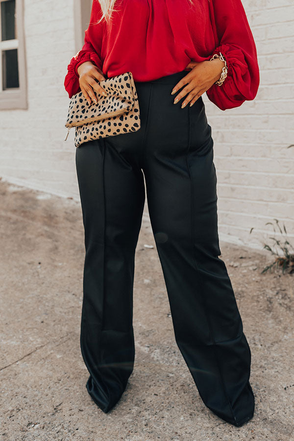 The Ozzy High Waist Faux Leather Pants Curves Image - 2