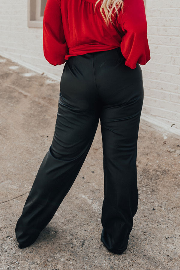 The Ozzy High Waist Faux Leather Pants Curves Image - 4
