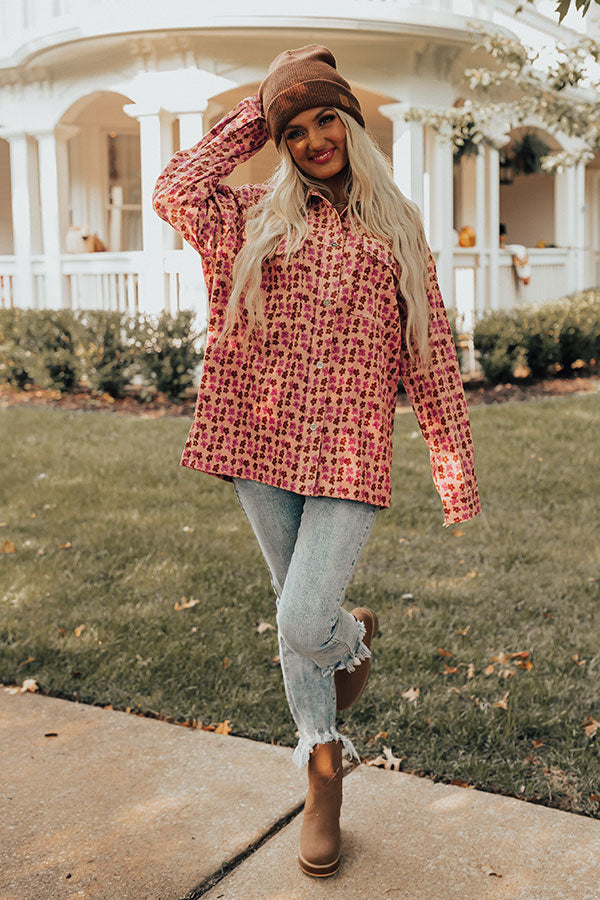 The Bloom Corduroy Button Up Top Image - 4