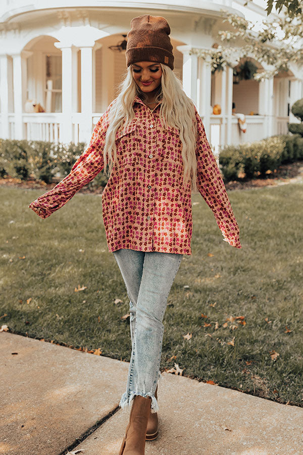 The Bloom Corduroy Button Up Top Image - 2