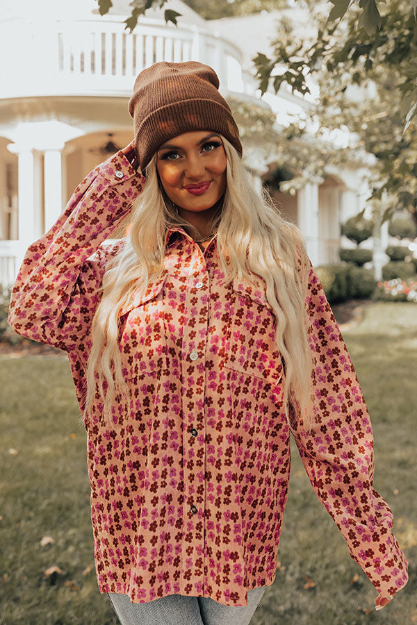 The Bloom Corduroy Button Up Top Image - 3