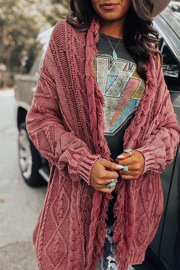 Cozy In Montauk Cable Knit Cardigan Image - 4