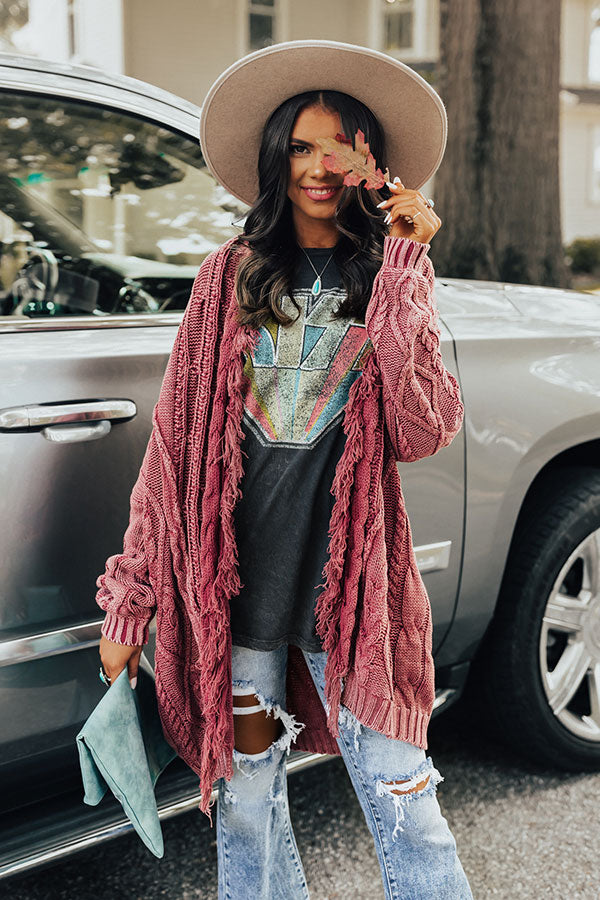 Cozy In Montauk Cable Knit Cardigan Image - 1