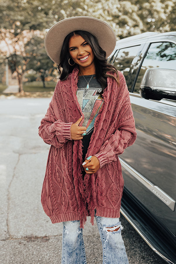 Cozy In Montauk Cable Knit Cardigan Image - 3