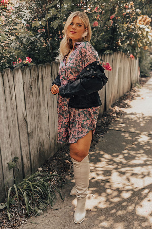 Finding Romance Floral Tunic Dress Curves Image - 2