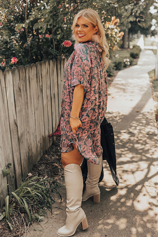 Finding Romance Floral Tunic Dress Curves Image - 3