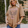 Free Bird America Graphic Tee In Mocha Curves Image - 1