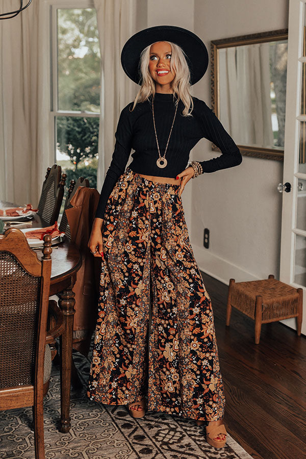 Draw You In Floral Pants Image - 1