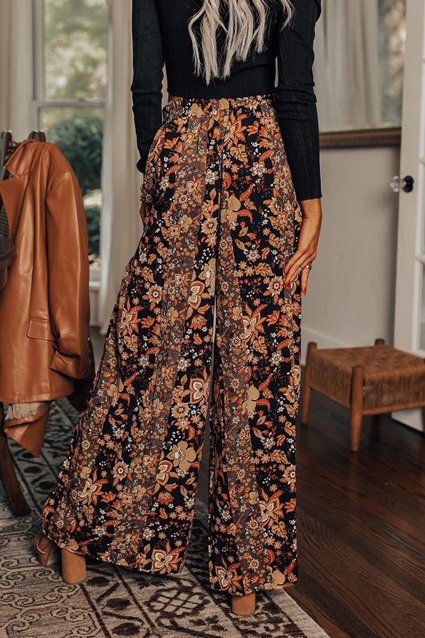 Draw You In Floral Pants Image - 4