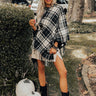 Capture A Memory Plaid Poncho In Black Image - 1