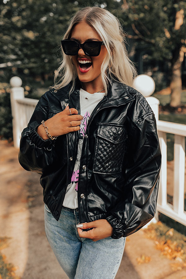 The Crescent Faux Leather Jacket