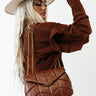 Smooth Terrain Faux Leather Crossbody In Chestnut Image - 1