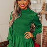 Prettier In The Fall Smocked Top In Hunter Green Image - 1