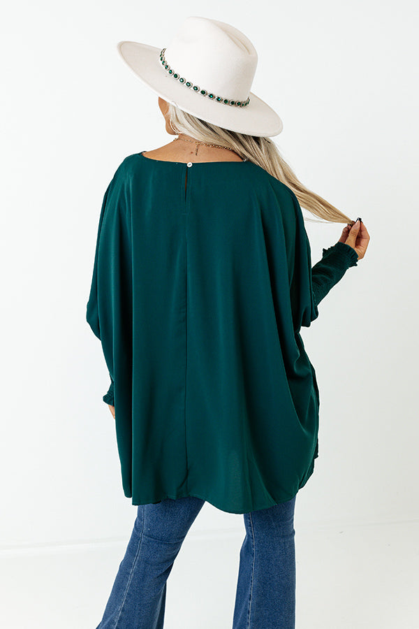 Let It Be Shift Top In Hunter Green Image - 4