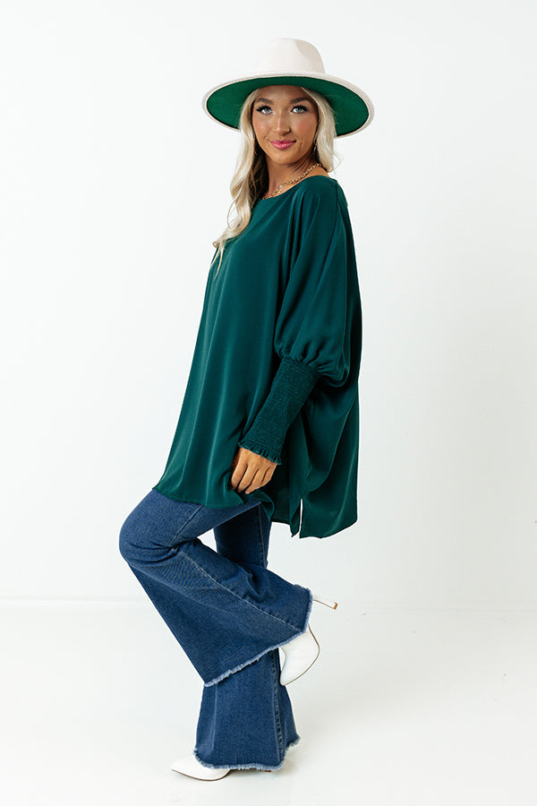 Let It Be Shift Top In Hunter Green Image - 3