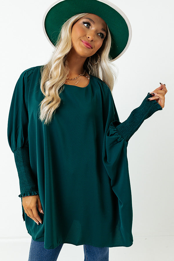 Let It Be Shift Top In Hunter Green Image - 2