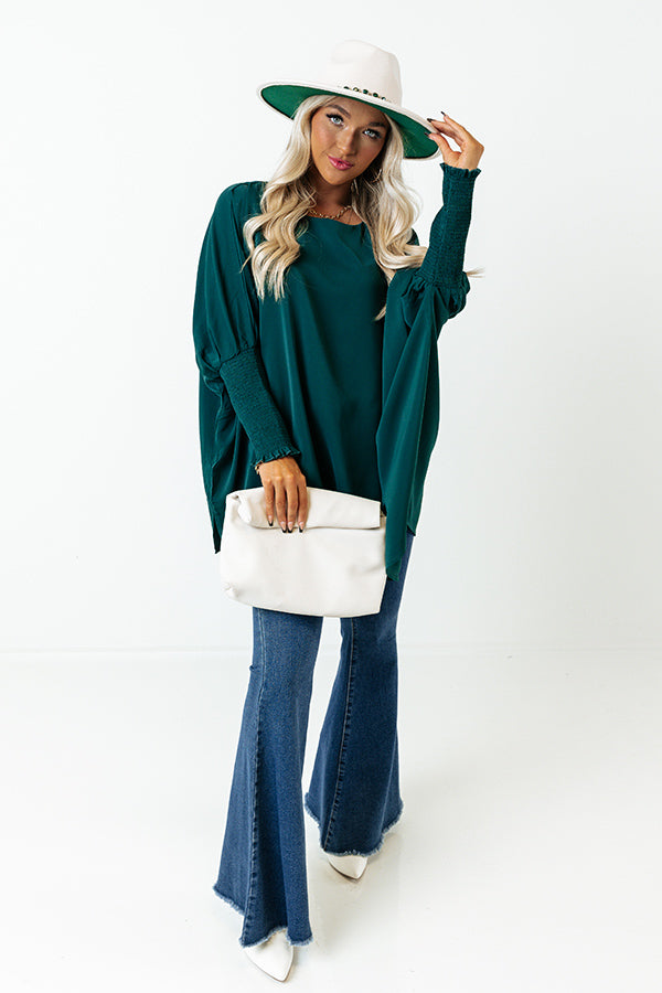 Let It Be Shift Top In Hunter Green Image - 1