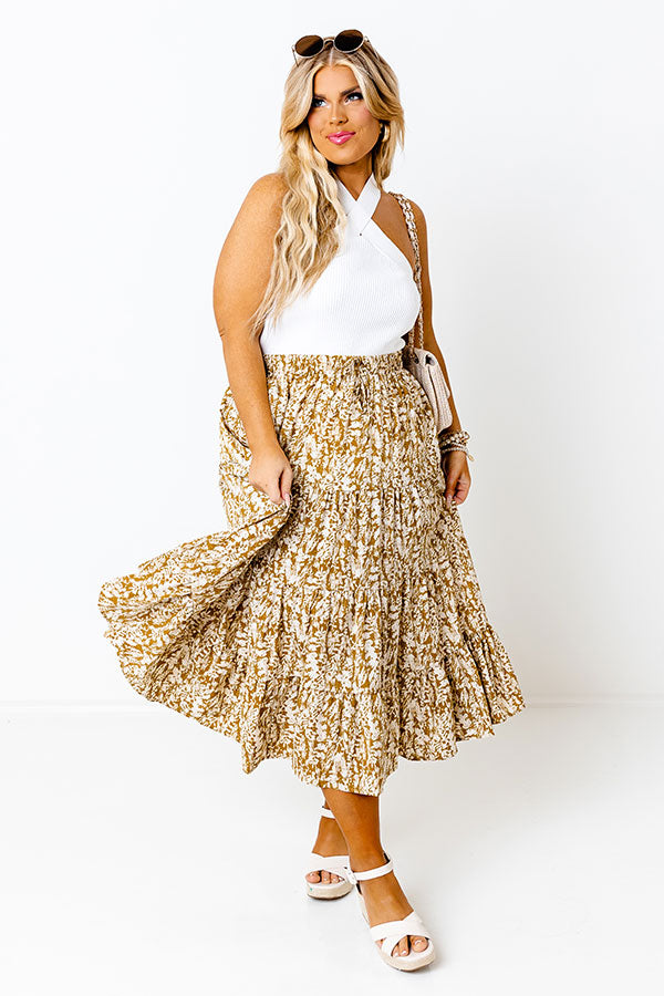 Over The Bridge Skirt In Lime Curves Image - 1