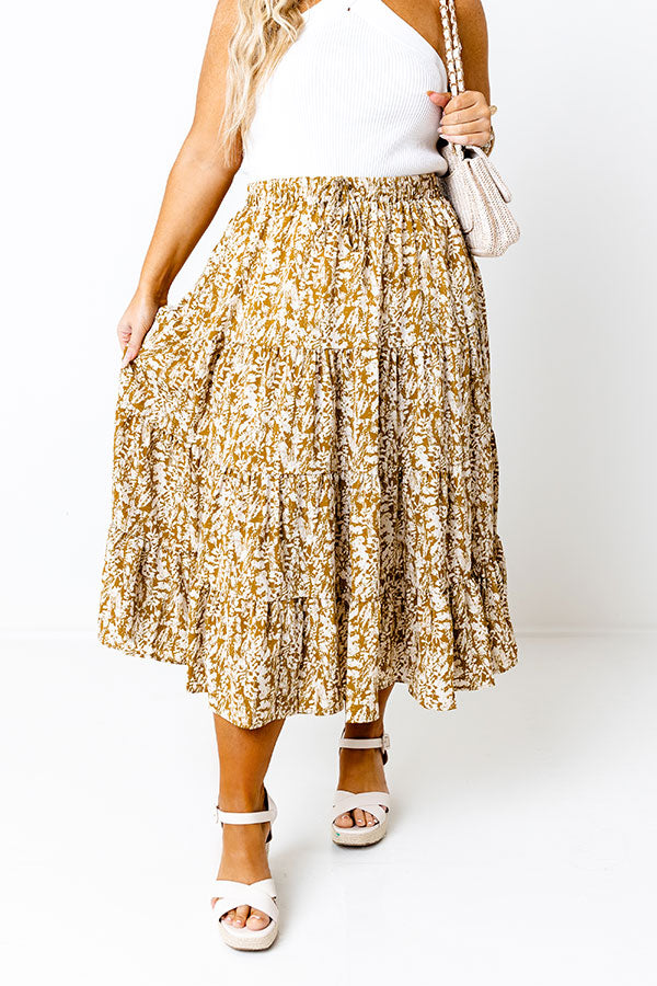 Over The Bridge Skirt In Lime Curves Image - 2