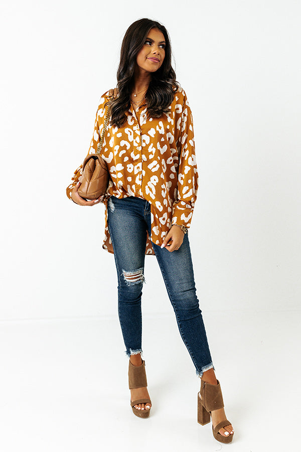 Autumn Chic Leopard Shift Top Image - 2