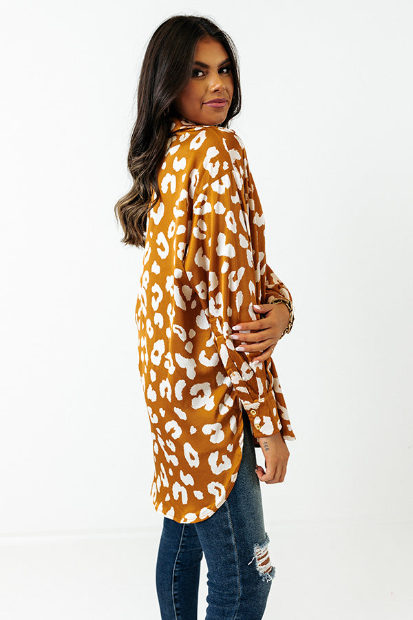 Autumn Chic Leopard Shift Top Image - 3