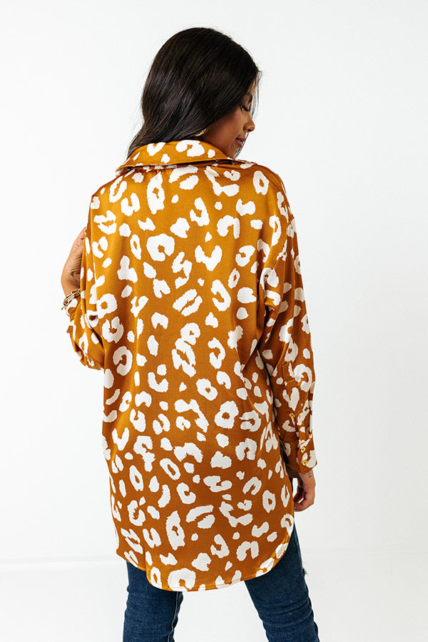 Autumn Chic Leopard Shift Top Image - 4