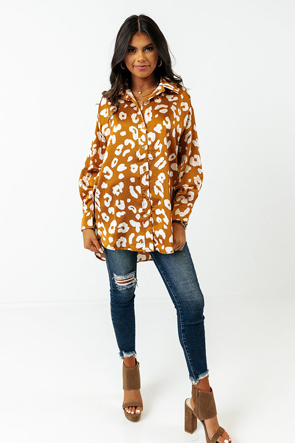Autumn Chic Leopard Shift Top Image - 5