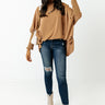 Let It Be Shift Top In Khaki Image - 1