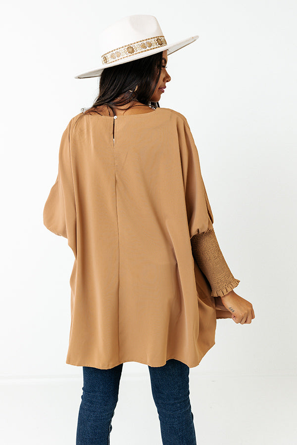 Let It Be Shift Top In Khaki Image - 4