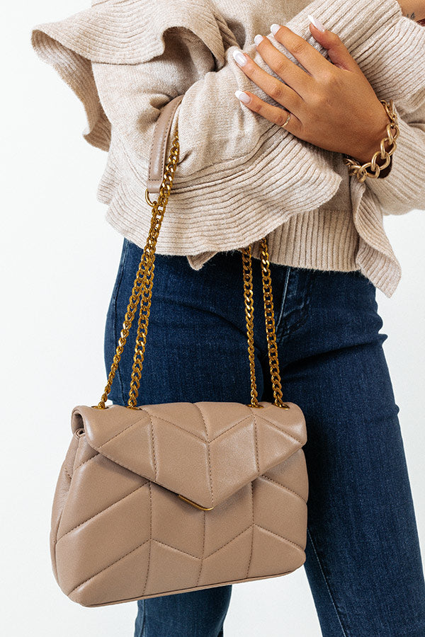 Smooth Terrain Faux Leather Crossbody In Taupe