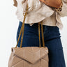 Smooth Terrain Faux Leather Crossbody In Taupe Image - 1