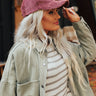 Down The Street Corduroy Baseball Cap In Rustic Rose Image - 1